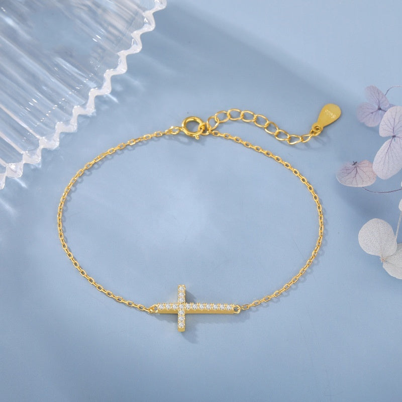 Damen Armband Kreuz | S925 Silber Schmuck |