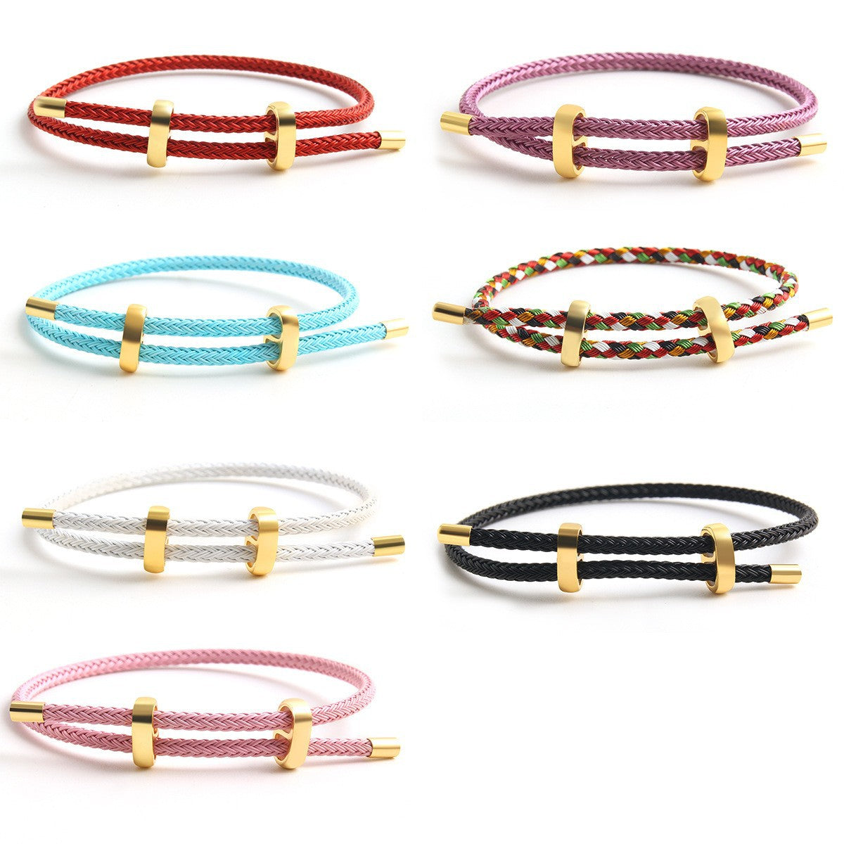 Modisches Seilarmband in verschiedenen Farben – verstellbar