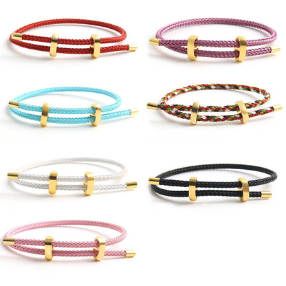 Modisches Seilarmband in verschiedenen Farben – verstellbar