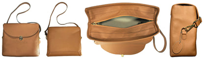 ASGADA - Cognacfarbiger Shopper mit viel Platz