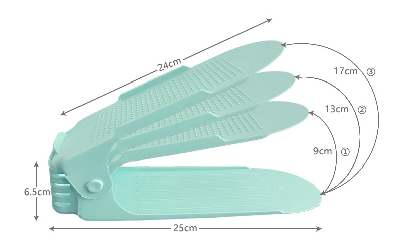 Stapelbarer und verstellbarer Schuh-Organizer für platzsparende Aufbewahrung