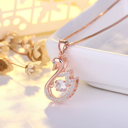 Elegante Schwan-Kette Damen | Antiallergisch & verstellbar 40+5 cm